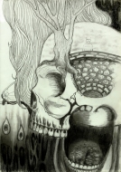 What Was Left Unspoken by Alf Sukatmo. Pencil on paper.