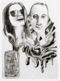 "Mr and Mrs Perfect" by Alf Sukatmo. Pencil on paper.